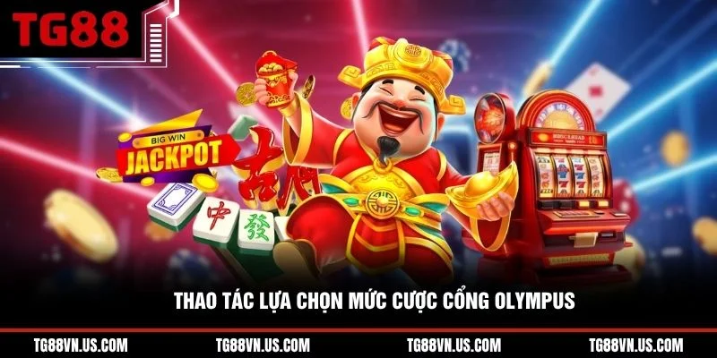 Thao tác lựa chọn mức cược cổng olympus